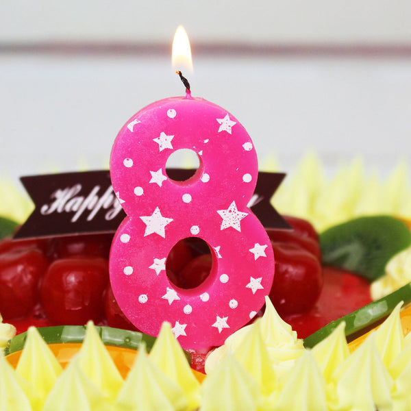 Birthday Cake Numbers Decoration Candles