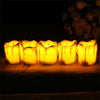 Yellow Flicker LED Tealight Candles With Timer