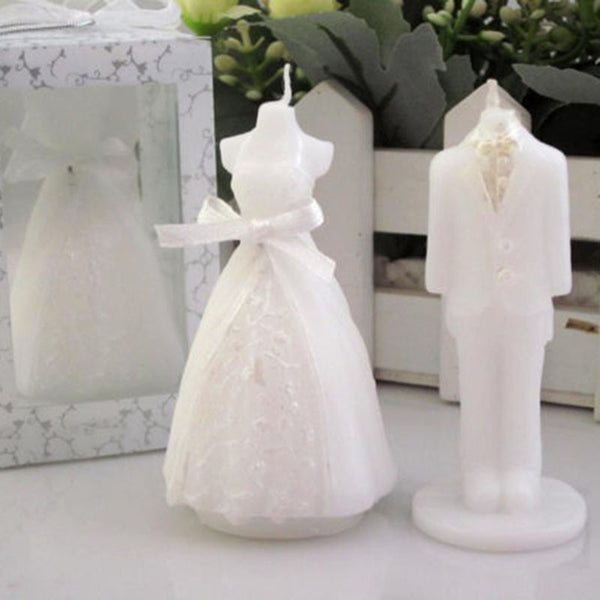 Bridegroom White Bride Shape Wedding Candles